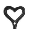 1/5PCS Black Wall Mounted Chic Heart Shape Coat Hooks Key Holder Cast Iron