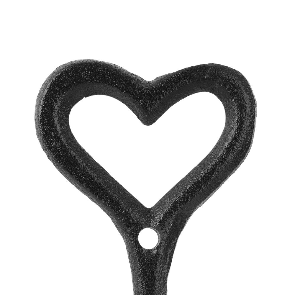1/5KS Starověký Vintage Šik Držák na klíče Tvar srdce Litinové Věšáky na kabáty