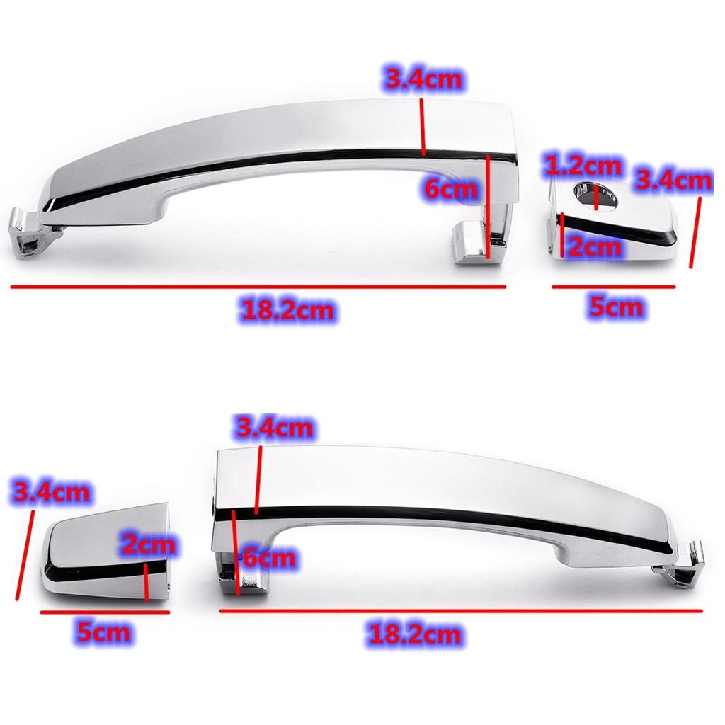 1/2/4 Pcs Car Front Left Right Rear Chrome ABS Door Outer Handle Covers For Chevrolet Captiva Sport Aveo Saturn 96468266