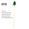 50Pcs Natural Fruit Toothpicks Food Grade Durable Xmas Tree Snowflake Shape Disposable Fruit Sticks