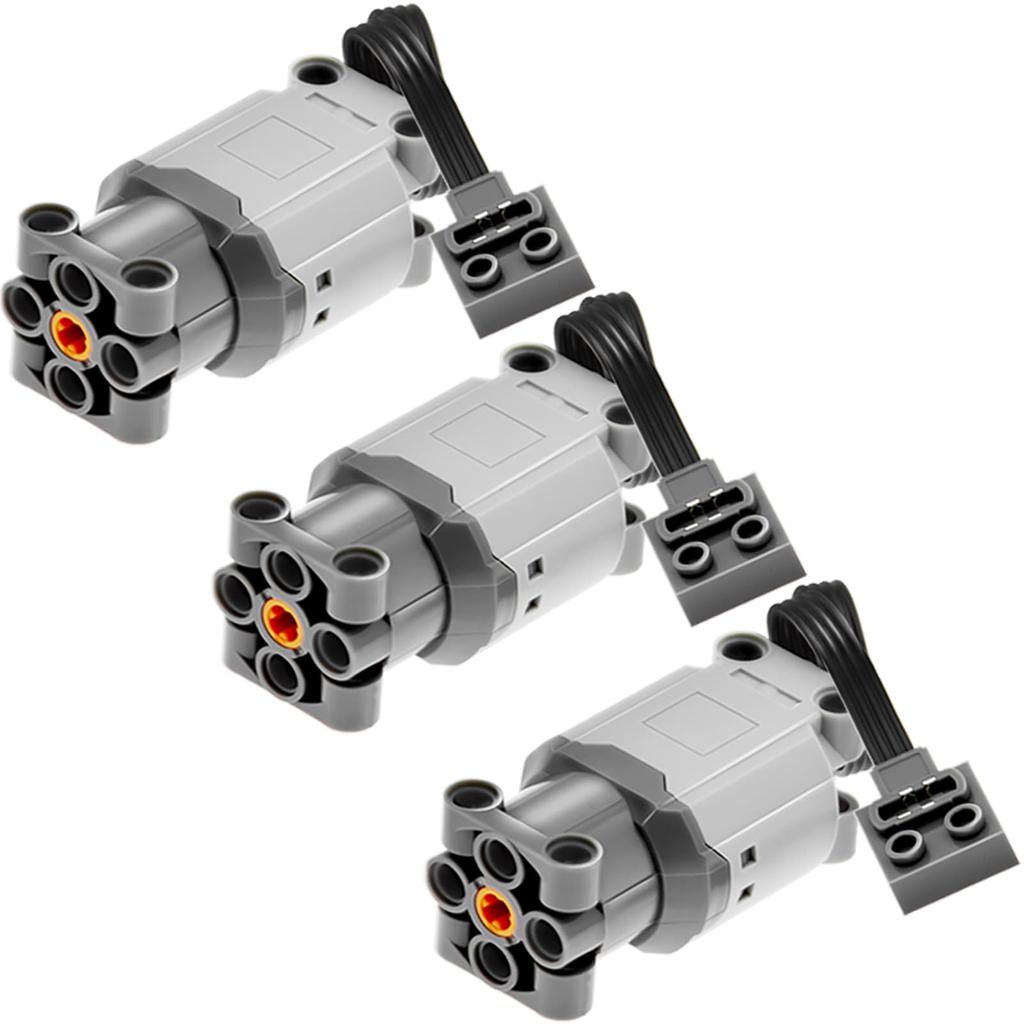 Habow Technic Power Functions Compatible with Lego Motor MOC Technic Parts L-Motor-88003 (3 Pieces)