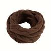 Herbst und Winter Verdickung Einfarbige Plüsch Strickwaren Krapfen Schal Outdoor Wärme Kabelloser Ring Schal