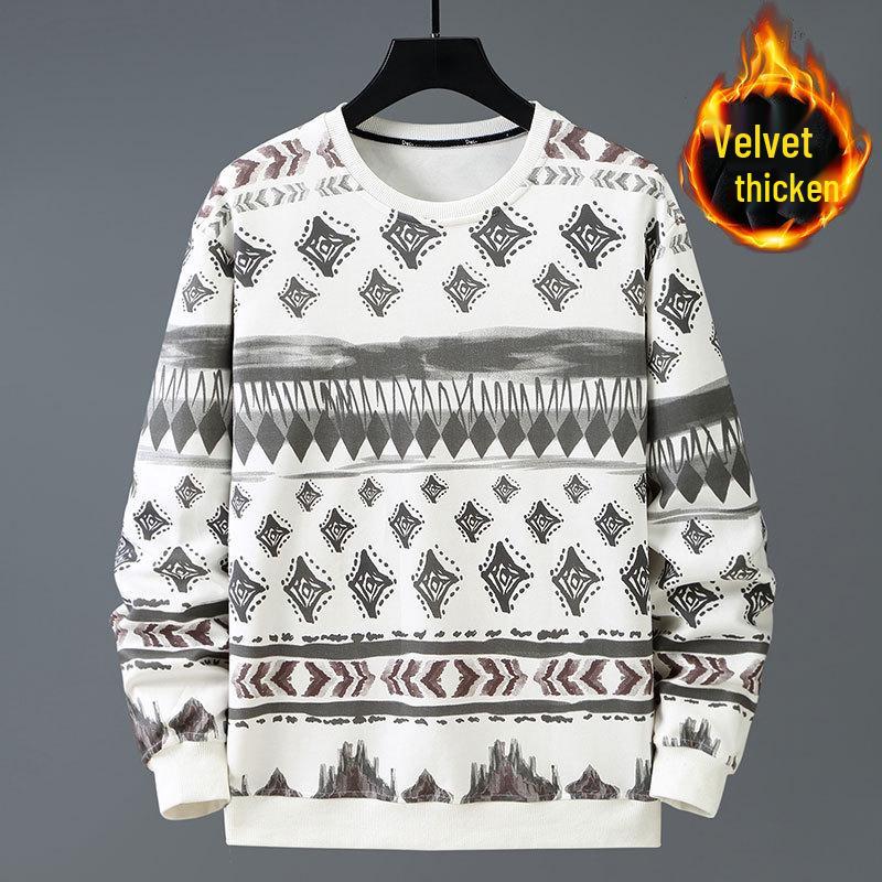 Herren Winter Kapuzenpullover mit Fleece-Futter, Übergröße, Extra Groß, Dicker Großer Größe, Trendy 300 Jin, Stil 2260-1