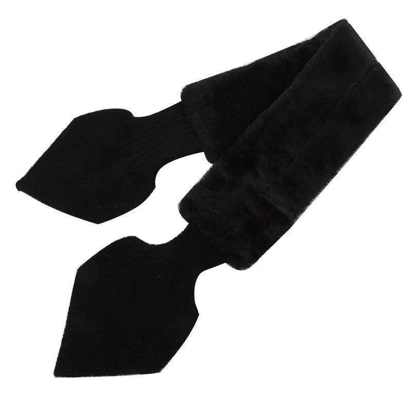 Koreanischer Winter Kunstkaninchenfell Schal Damen Mädchen Schal Weiche Plüschschals Einfarbig Halskragen Wärmer Zeug Weihnachtsgeschenk