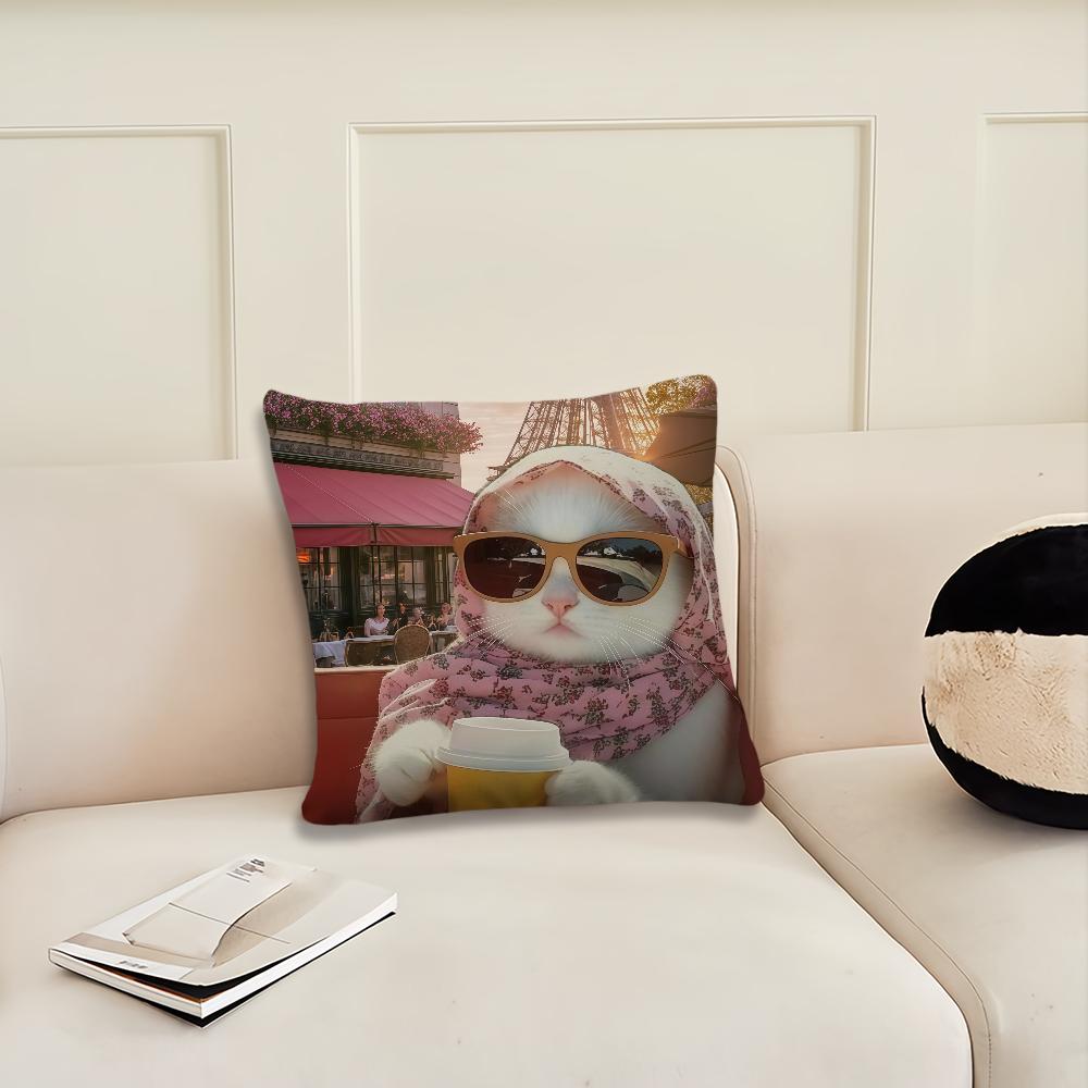 cat Funny cushion cover Pillow Cover Decoration Room Home Sofa living Office Car Nordic Simplicity