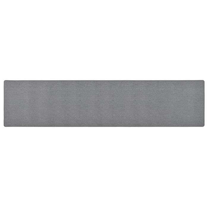 VidaXL Tapis de couloir Gris foncé 80x400 cm