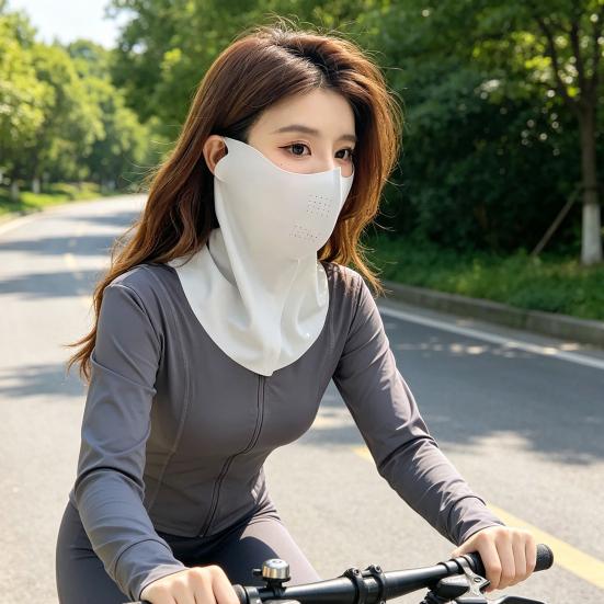 Sunscreen Mask Breathable Sun with Elastic Straps Protection Face Mask Full Face Neck