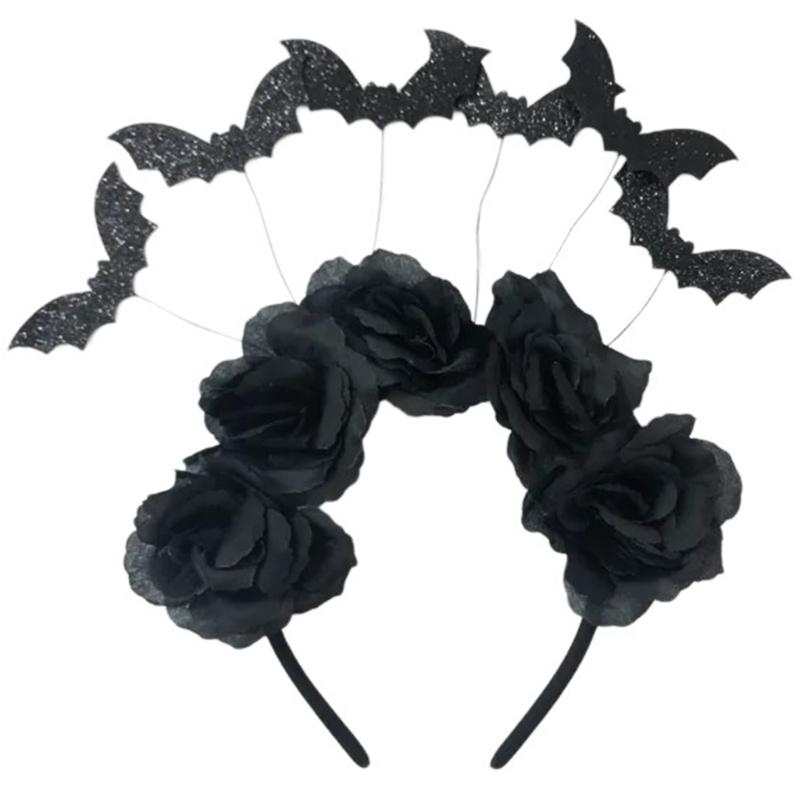 

Sparkling Bat Hairband Headwear For Fasching Halloween Cosplay Horror Headwear Costume For Men And Women