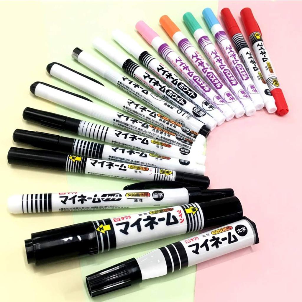 Sakura Craypas My Name Twin Name Broad and Fine 10 Oil-Based Pen, Tip, Black, Pens, YKT-L#49(10)