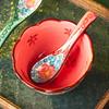 Green Shadow Ceramic Small Spoon Retro High-value Spoon Personal Household Tableware Rice Spoon Spoon Spoon New