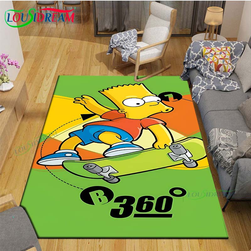 Hot Cartoon TV Role Printed Carpet Outdoor Rug Area Rug Non-slip Carpet Bedroom Decor Carpet for The-A-Simpsons Room Gift