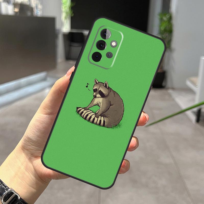 Cartoon Raccoon Case For Samsung Galaxy A32 A12 A22 A52 A35 A26 A16 A05 A55 A15 A54 A34 A14 A56 A36 A13 A53