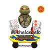 Promotions!!! Ninja Turtles Shredder Splinter Michelangelo With Pizzas Model Action Figure Blocks Construction Toys for Children