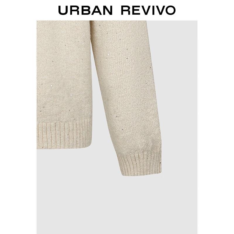 UR 2025 Women's Elegant V-Neck Sequin Knit Top