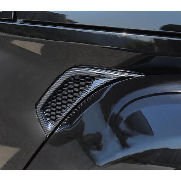 Front Wheel Fender Air Vent Cover Trim For Jeep Wrangler JL JT 18+ Carbon Fiber