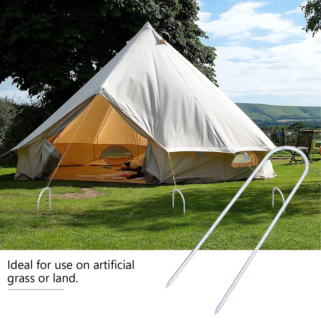 4PCS U Shaped Nail Tent Nails Ground Staple Stainless Steel Garden Pegs Securing Lawn Supplies