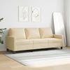 Vidaxl 3-Seater Sofa, Cream, 180 Cm, Upholstered In Fabric