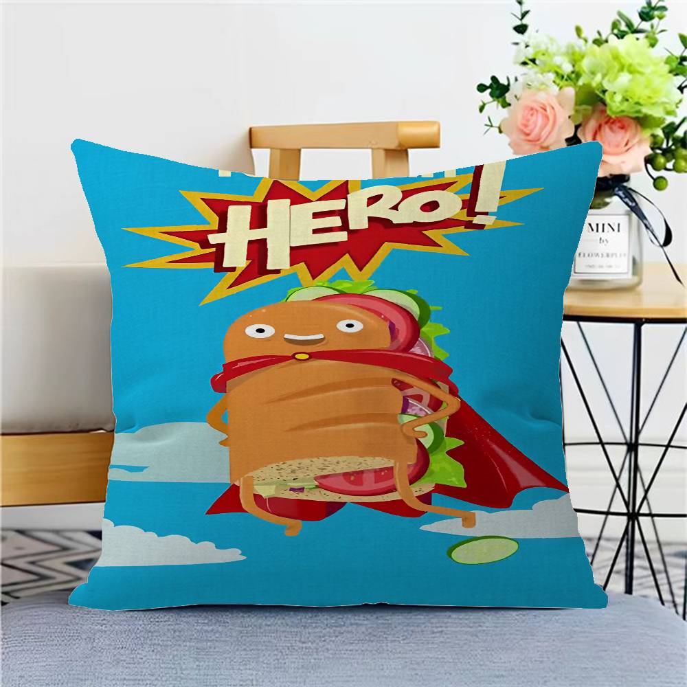 Cartoon Funny Food Pillow Gift Home Office Decoration Pillow Bedroom Sofa Car Cushion CoverPillow Case