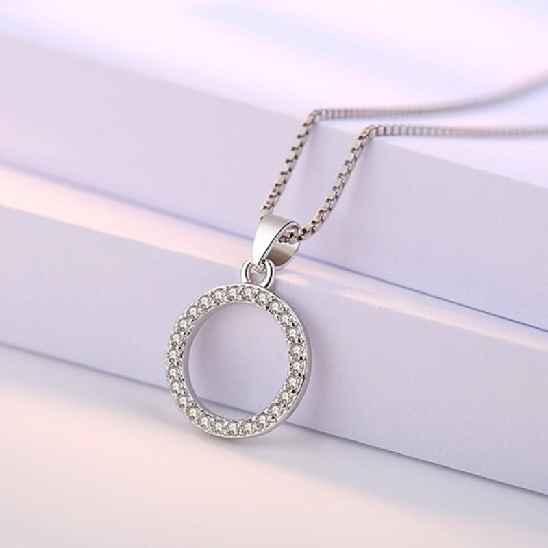 925 Sterling Silver Pentagram Heart Pendant Triangle Square Round Quadrangle Pendant Necklace