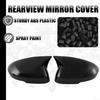 Fits Nissan Rogue 2021-2024 Gloss Black Side Rearview Door Wing Mirror Cover Cap