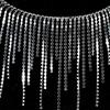 1Yards Length Rhinestone Tassel Chain Silver Claw Chain Crystal Tassel Chain  Clothing Trim