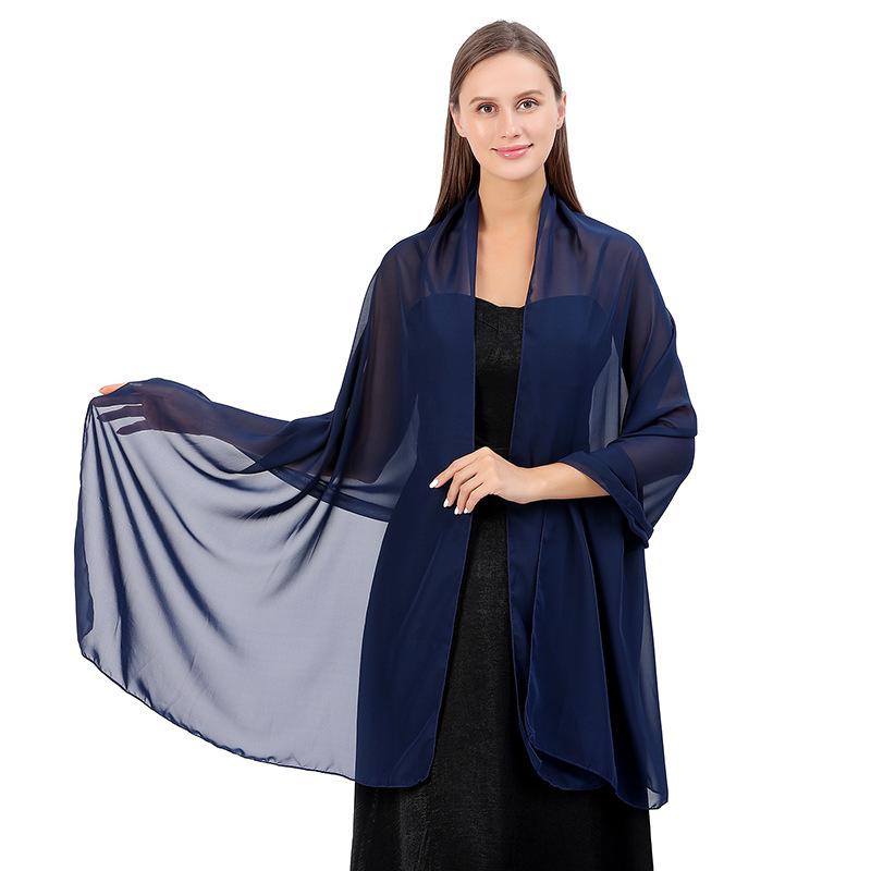 High-Quality Extra-Long Chiffon Shawl for Bridesmaid or Evening Gown