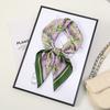71 Flower polka dot simulation silk scarf neck small square scarf Korean atmosphere sunscreen scarf advanced sense