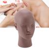 Female Bald Head Mannequin PVC Soft Rubber Human Skin Texture Makeup Practice Mannequin Head for Wig Hat Scarf Display