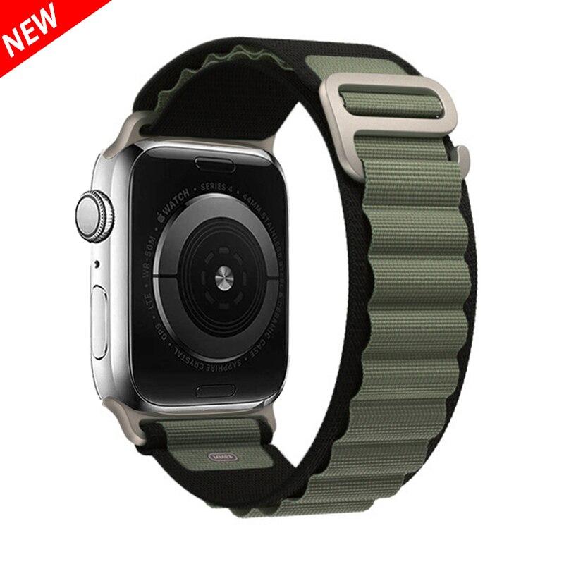 

Для Apple Watch Band Alpine loop Strap Ultra2 49 мм 44 мм 40 мм 45 мм 41 мм 42 мм 38 мм нейлоновый браслет iWatch 9 7 6 5 4 se 8 band For 38mm 40mm 41mm