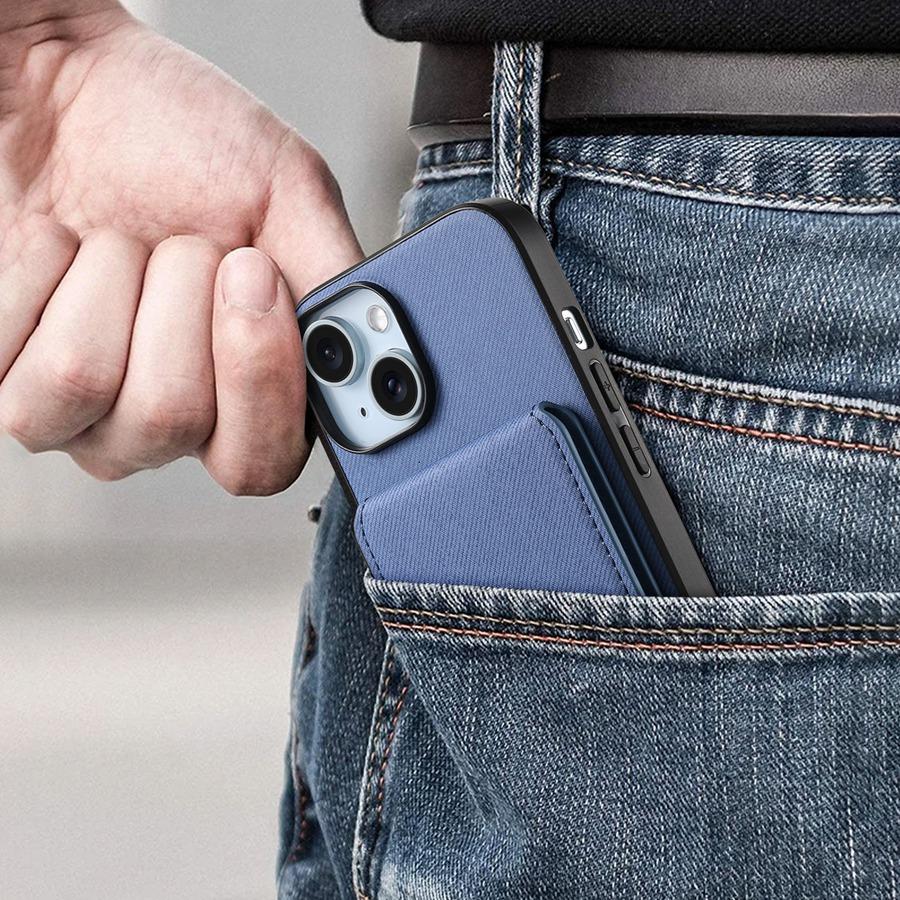 Premium Vertical Flip Phone Case with RFID Blocking for iPhone 16 Pro Max 16e 15 14 Plus 13 Pro 12 11 Built-in Kickstand & Card Slots Wallet Case