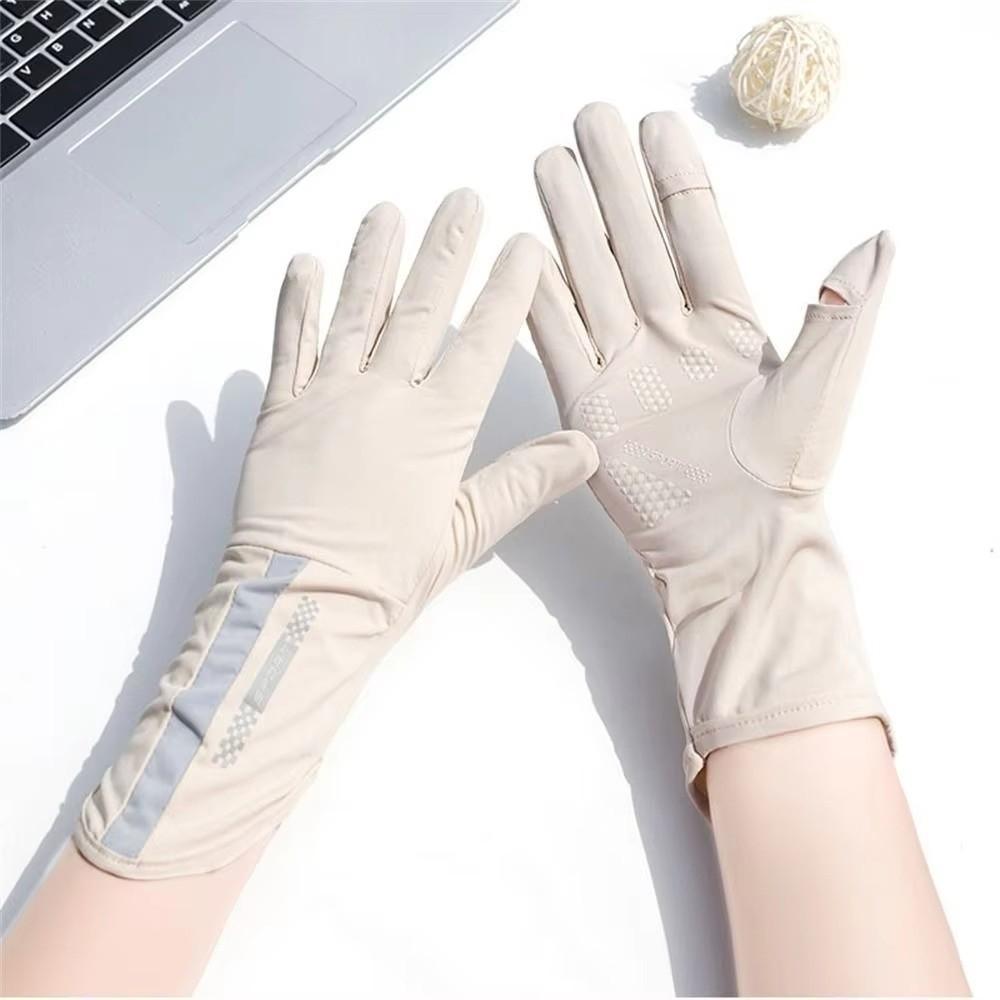 Non-slip Sunscreen Gloves Thin UPF 50 Gloves Fashion Finger Touch Screen Gloves  Summer
