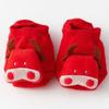 1 Pair Red Baby Floor Socks Cotton Rubber Anti-slip Floor Socks for Newborn Infant Toddler 3D Doll Sock Panel Slipper Socks