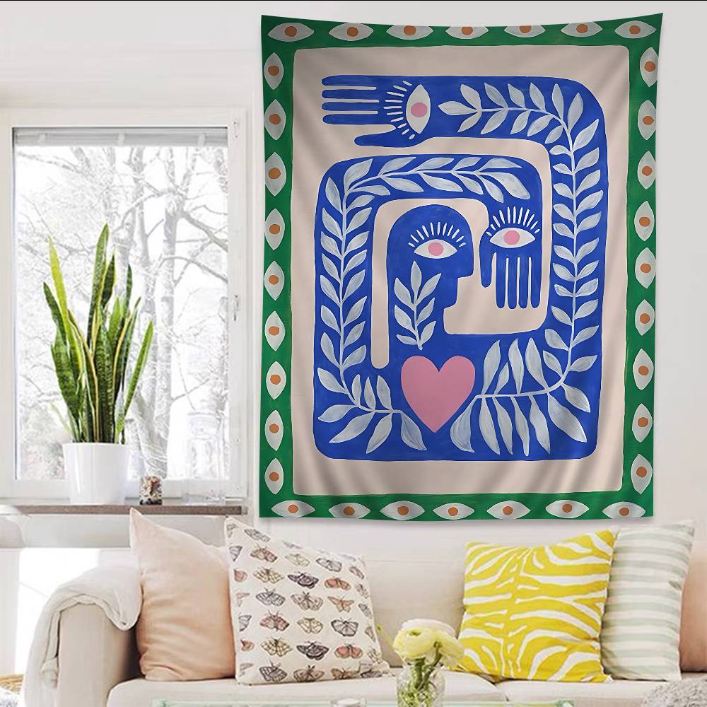 Ancient Egypt Tiger Leopard Printed Large Wall Tapestry Indian Buddha Wall Decoration Witchcraft Bohemian Hippie Decor Blanket