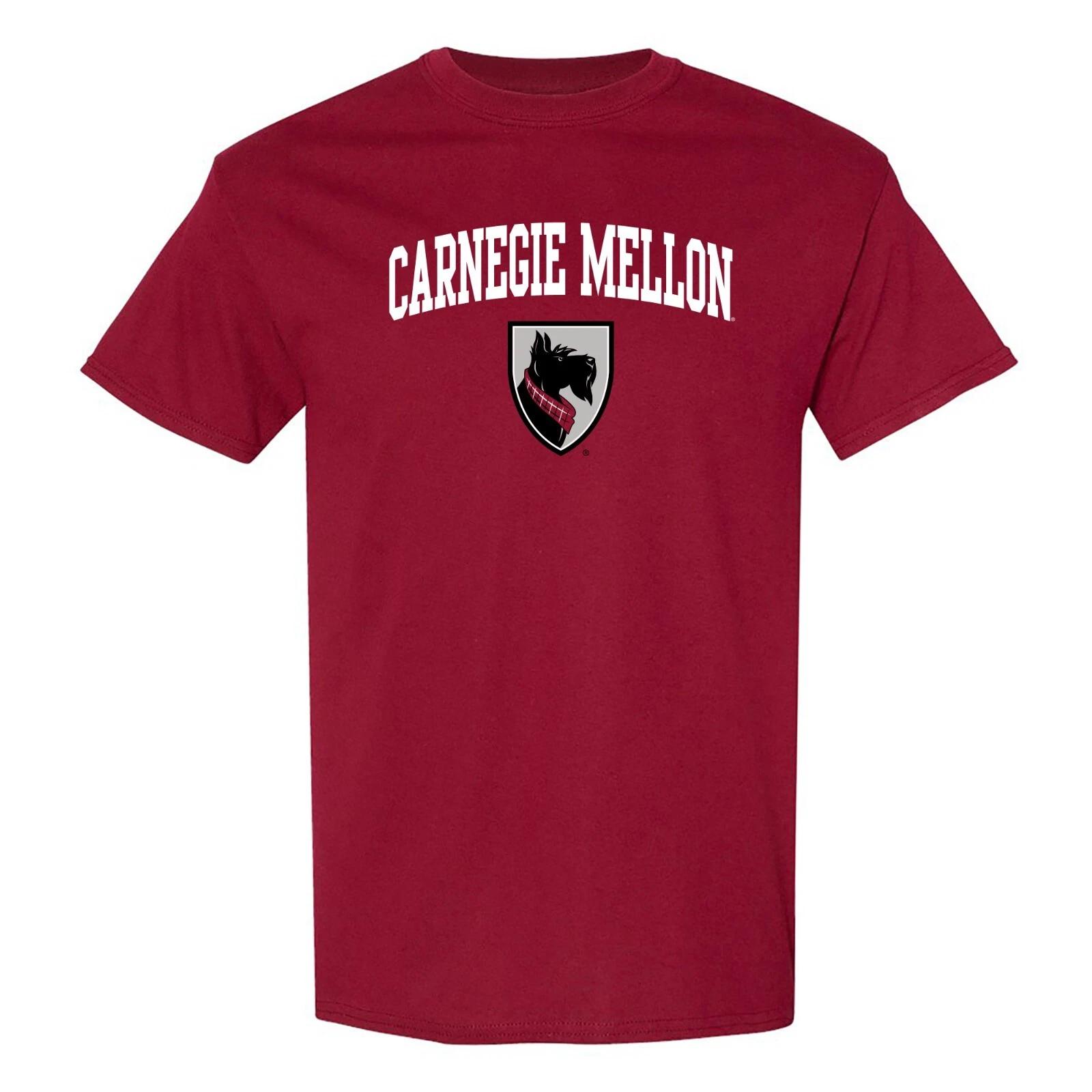 Carnegie Mellon Tartans Arch Logo T Shirt - Cardinal 3XL