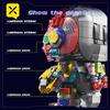 TOYLINX 1377pcs Cyberpunk Mechanical Rabbit Building Blocks LED Light Up Brick Collectible Adult Puzzle DIY Toy Desktop Ornament