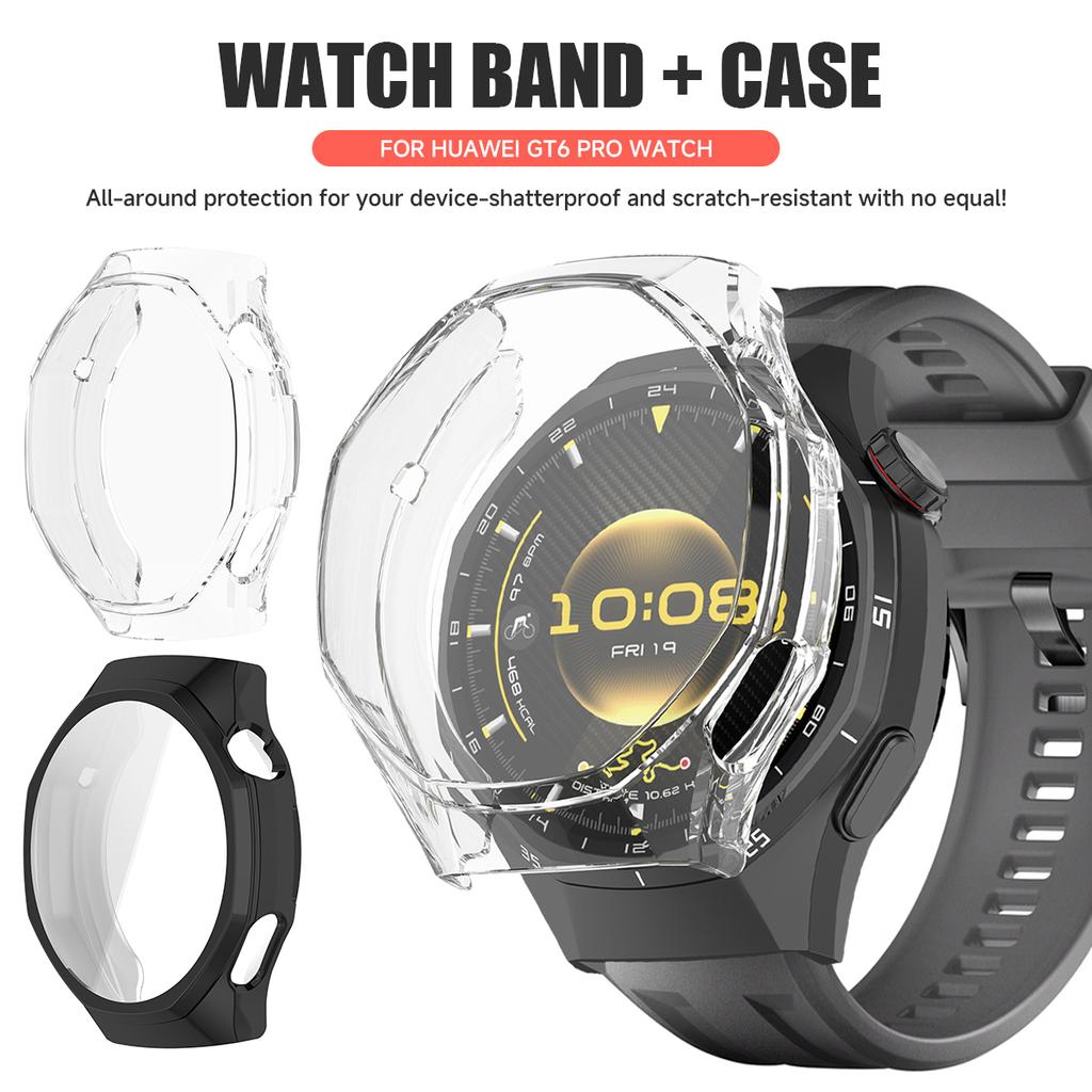 TPU Case+Silicone Strap For Huawei Watch GT6 Pro 46MM All-Around Screen Protective Cover Shell Sport Band Bracelet