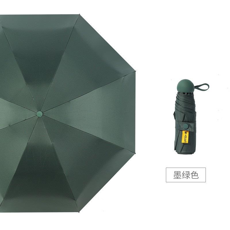 Sunscreen 6-bone 50-fold Umbrella Vinyl Folding Sun Umbrella Pocket Capsule Umbrella Small Fresh Sunshade Umbrella Advertising Umbrella