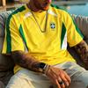 Nuevas Camisetas de Fútbol de Brasil para Hombre Verano 2026 Partido de Fútbol Mundial Camisetas Deportivas Camisetas para Aficionados Ropa de Hombre