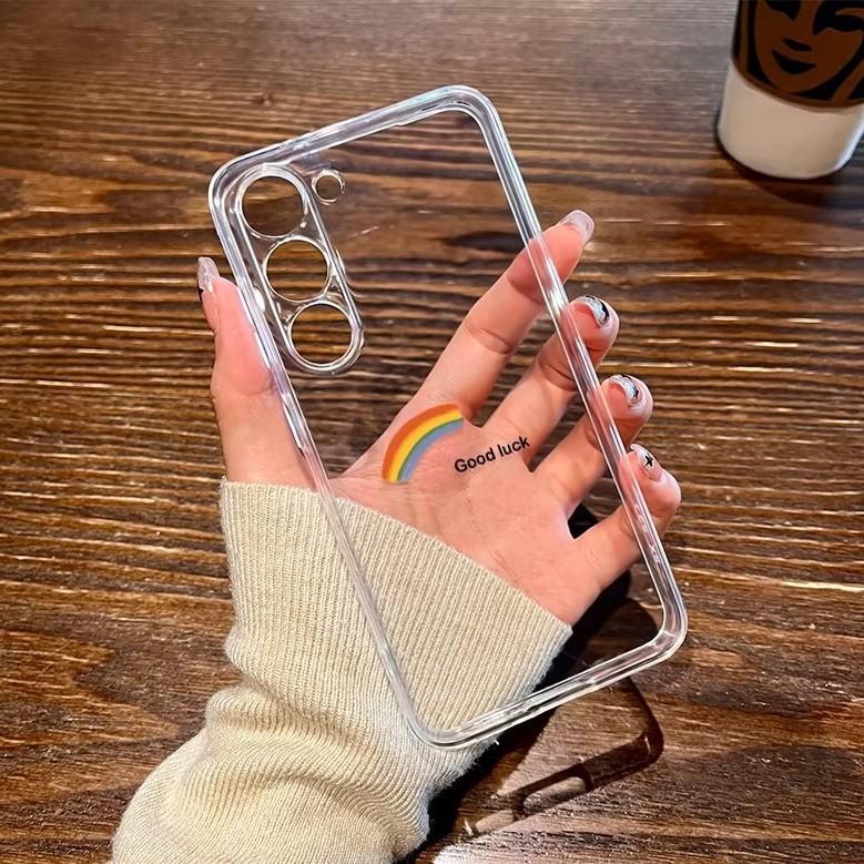 Applicable to Samsung s26 mobile phone case Lucky Rainbow Galaxy S25 transparent 24Ultra summer s23 + soft case