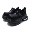 [Height Increase And Thin Thick-Soled Small Leather Shoes Versatile Muffin Single Shoes Women'S Y2K Big Head Shoes Lace-Up Derby Shoes