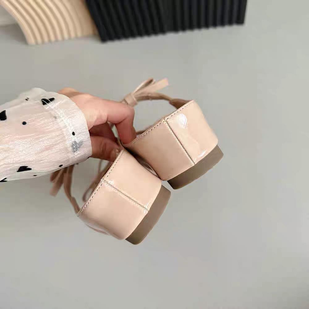 Naked pointed head increases by 4 cm, double bow French lazy gentle half-drag bag head shoes wear women's cool slippers