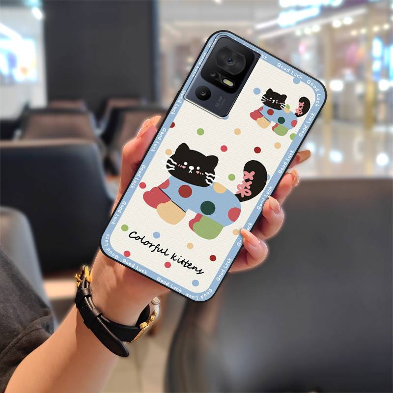 Silicone Full Wrap Phone Case For TCL 40SE/T610K Soft Case Anti-dust Anti-knock Shockproof Back Cover Cute Waterproof