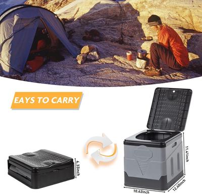 Outdoor Car Toilet Portable Anti-odor Multifunction Travel Folding Toilet with Lid for Hiking,Long Trips,Car,Boat,Beach,Tent