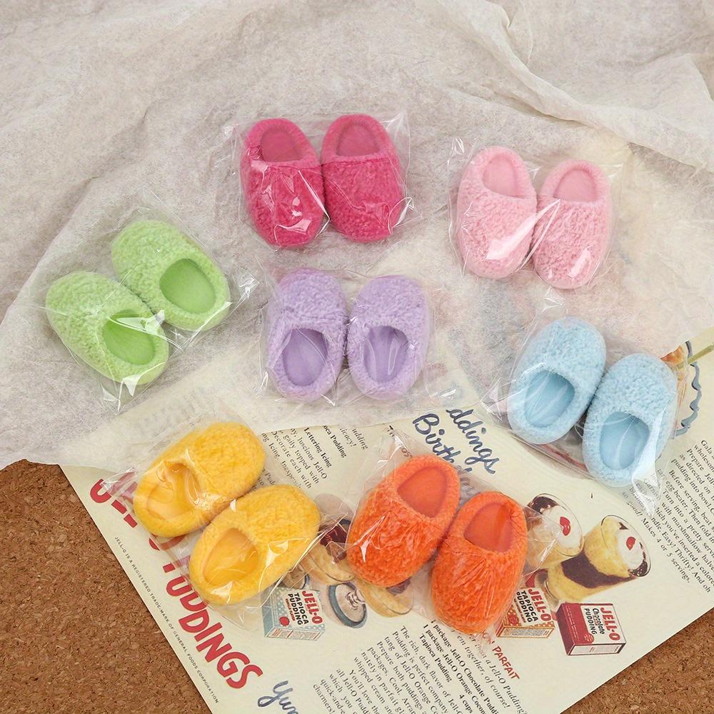 

7 цветных флокированных тапочек - аксессуары своими руками, шитье украшений для одежды, аксессуары для волос ручной работы, аксессуары для тапочек 7 pairs