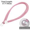 Curtain Tiebacks Decorative Small Pearl Curtain Ties Backs Adujustable Drapery Holdbacks for Home Office Patio Balcony Windows
