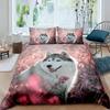 Cute Dog Duvet Cover Twin Full Queen King Siberian Husky Bedding Set for Kids Teens Boys Girls Lovely Pet Animal Comforter Cover