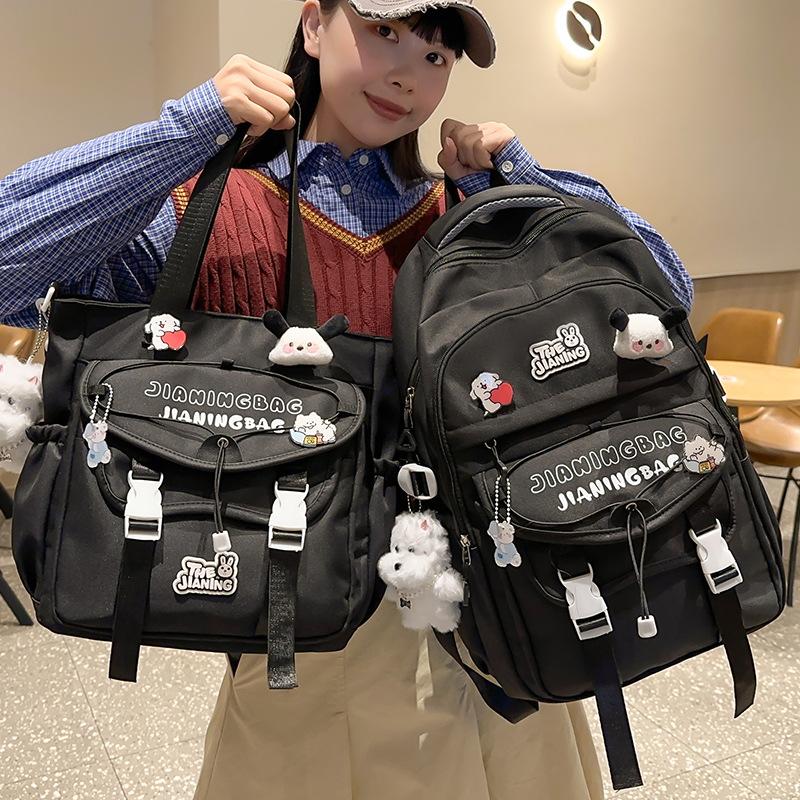 Schoolbags Children Elementary School Girls Junior High School College Students Two Piece Set of Large Capacity Backpacks