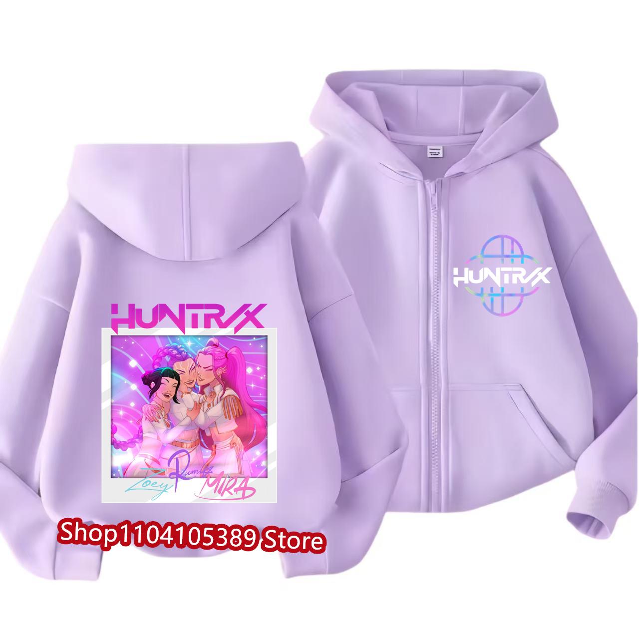 

New in Funny Zip Up Sweatshirts Kpop Demon Hunters Hoodie Children Clothes Kid Girl Boy Sweatshirt Zipper Hoody Baby Casual Top 160