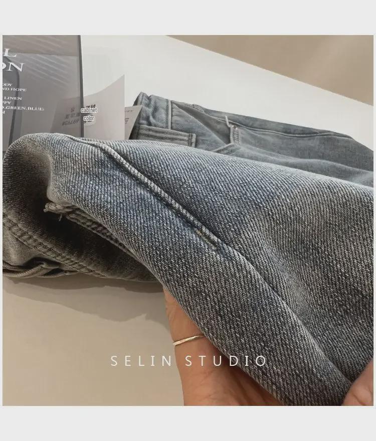 Women's Plus Size Fleece-Lined High Waist Blue Jeans - Winter Slimming Straight Leg Harem Pants
