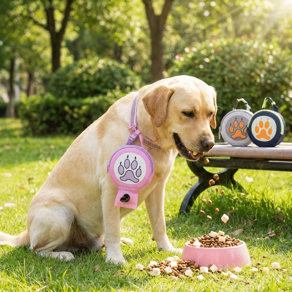 Portable Pet Training Bag Large Capacity Waterproof Dog Snack Bag Leak-proof Buckle Type Dog Treat Bag Pet Feeding Dispenser